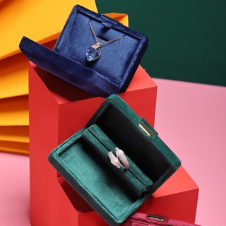 絨面求婚戒指盒 珠寶首飾盒 禮物包裝 小盒子 飾品收納盒