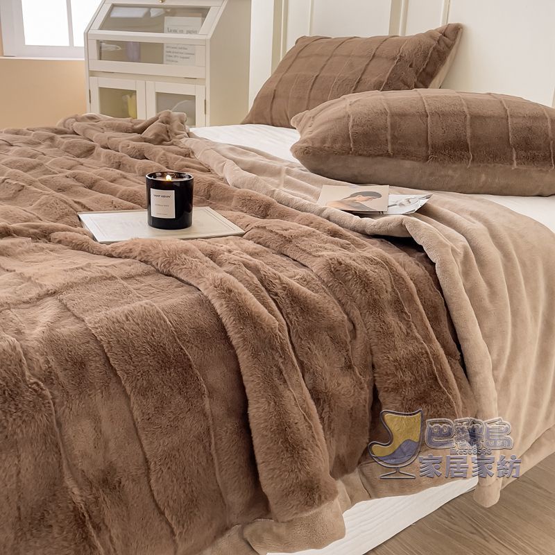 🛑熱貨家紡🛑無印良品毛毯 加厚冬季兔毛絨沙發毯子 午睡辦公室珊瑚絨牛奶絨蓋毯
