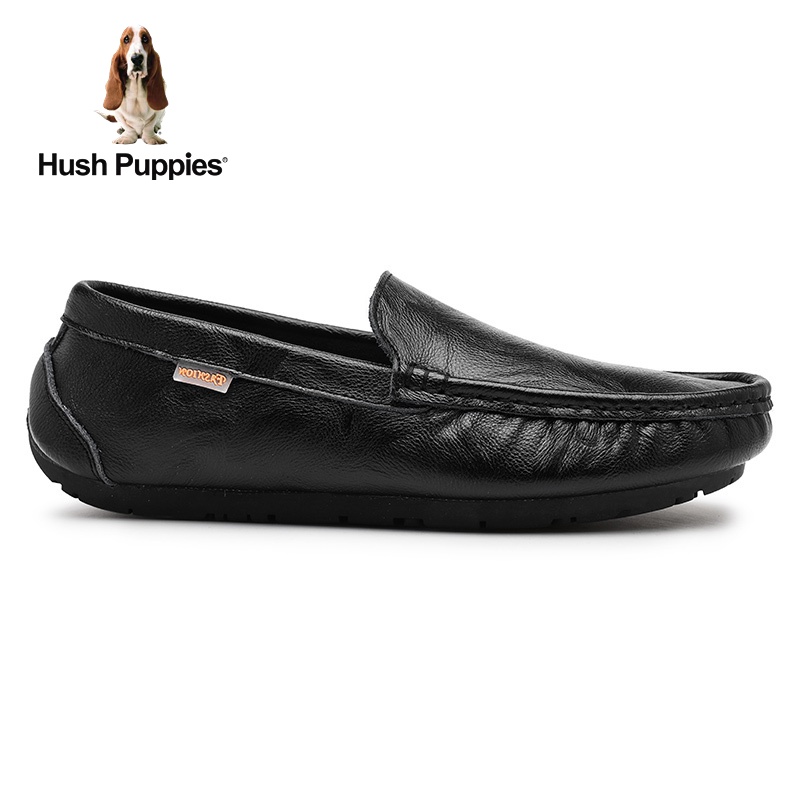Hush Puppies 皮鞋男士正裝鞋婚鞋男士一腳蹬休閒皮鞋