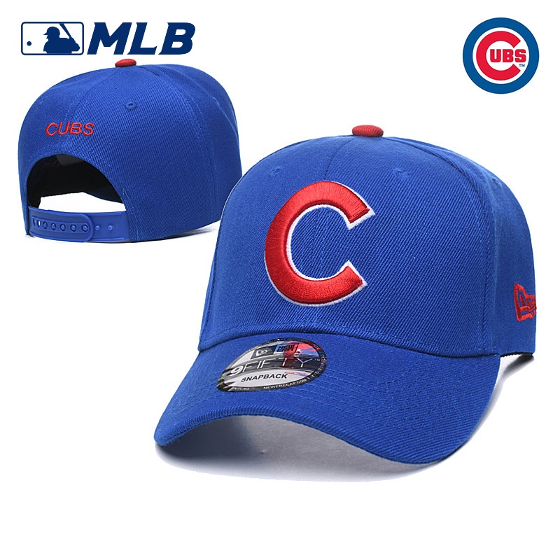 Mlb Cap Chicago Cubs Cap Snapback Cap 嘻哈帽街頭時尚帽子素色帽可調節帽素色棒球帽