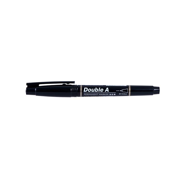 Double A超快乾油性筆－黑色0.5MM（盒裝12支）DAPM17004【金石堂】
