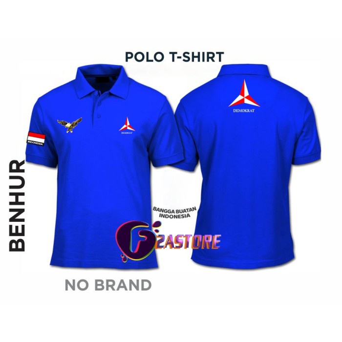 印尼民主黨酷女 Polo T 恤 01 短款 M 藍色水肺
