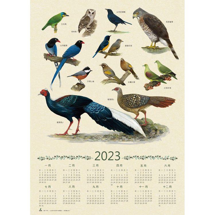台灣特有鳥類手繪年曆海報【金石堂】