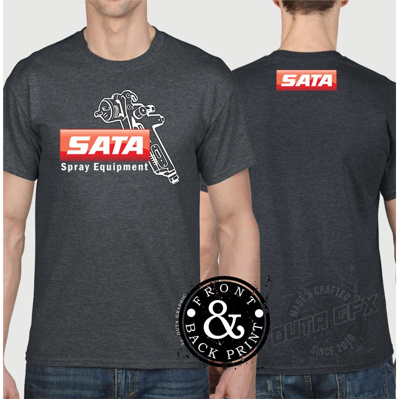 Sata 噴槍工具 100% 棉 T 恤 T 恤 Baju Tukang