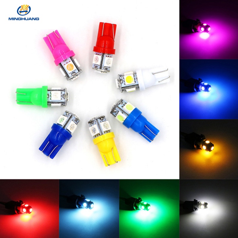 🚗車燈LED 12V T10 5050 5smd 5W5示寬燈 汽車燈泡 牌照燈 摩托車轉向LED 車用百貨