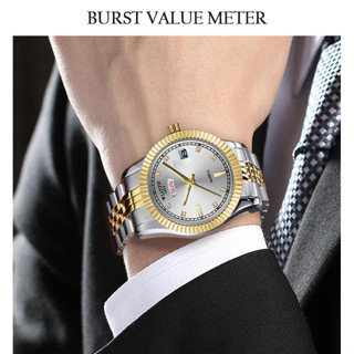 男士手錶石英腕錶禮物時尚休閒商務經典男表歐美金色鋼帶
