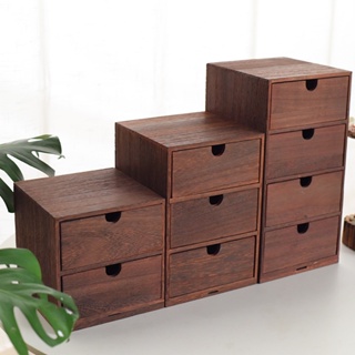 實木收納盒 帶抽屜木質收納盒 單層雙層多層木禮盒