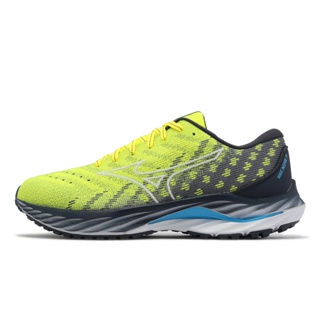 Mizuno 慢跑鞋 Wave Inspire 19 SSW 黃 灰 針織 美津濃 男鞋 ACS J1GC2313-51