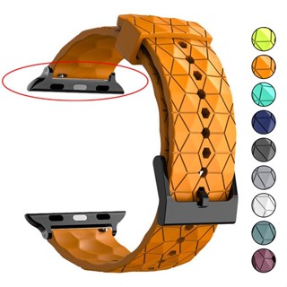 軟矽膠錶帶足球圖案運動手鍊相容apple watch系列Ultra 2 49mm 8 7 6 9 5 4 3 se 2