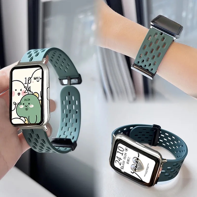 小米手環 8 Pro 錶帶 小米手環 8 active 折疊扣 小米手環7 Pro 透氣錶帶 洞洞矽膠錶帶 磁吸錶帶