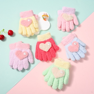新款兒童針織保暖手套 女童冬季防寒刷毛手套 可愛卡通幼兒園寶寶手套【IU貝嬰屋】