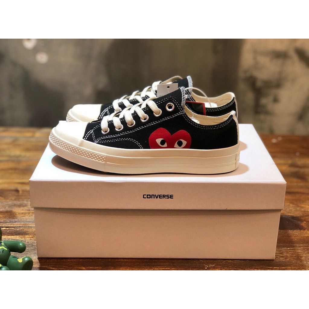 高品質 COMME des GARCONS x CONVERSE 1970s CDG Play 川久保玲 原盒原標