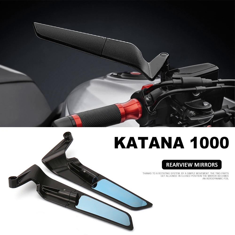 SUZUKI 全新摩托車配件後視鏡賽車運動鋁製後視鏡適用於鈴木 KATANA 1000 KATANA 1000 2019