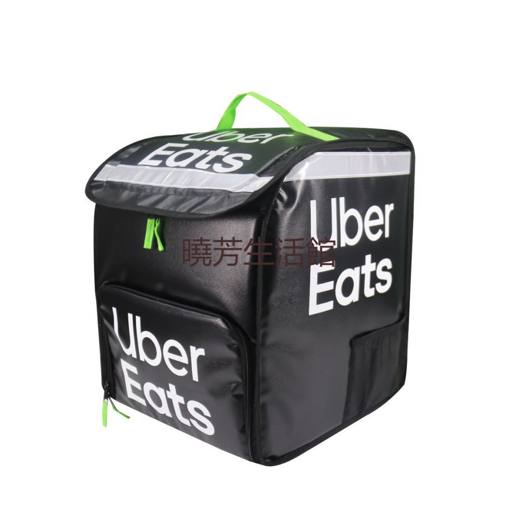 〈曉芳推薦〉UberEats加厚保溫箱戶外騎手雙肩送餐袋配送pvc外賣箱 QSOW