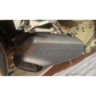 21DUCATI杜卡迪 Panigale V4 S改裝碳纖維排氣管底部防燙保護罩 蓋