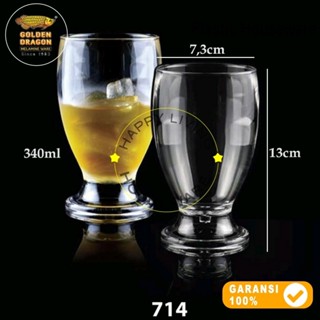 GOLDEN DRAGON 1pcs 340ml 迷你高腳杯塑料杯餐廳玻璃咖啡杯 340ml