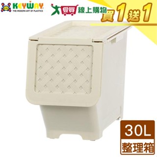 KEYWAY聯府 藤直取式整理箱KGB-301(30L)【買一送一】臺灣製 收納 置物【愛買】