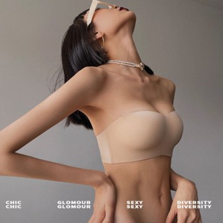 Nami嚴選✔️無肩帶內衣 抹胸 一片式 可拆卸肩帶 防滑 無痕 光面 集中爆乳顯大 無鋼圈 收副乳 內衣