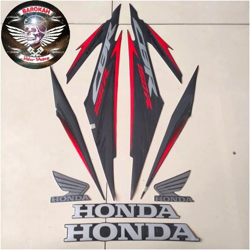 HONDA Hitam Ajs條紋貼紙摩托車本田CBR 150 r 2017 2018黑色車身貼紙標準貼紙全身套裝