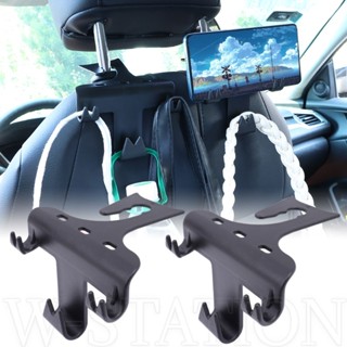 通用汽車座椅靠背掛鉤/多功能購物袋雜物衣架收納袋/便攜式手機支架/高品質汽車座椅頭枕收納支架