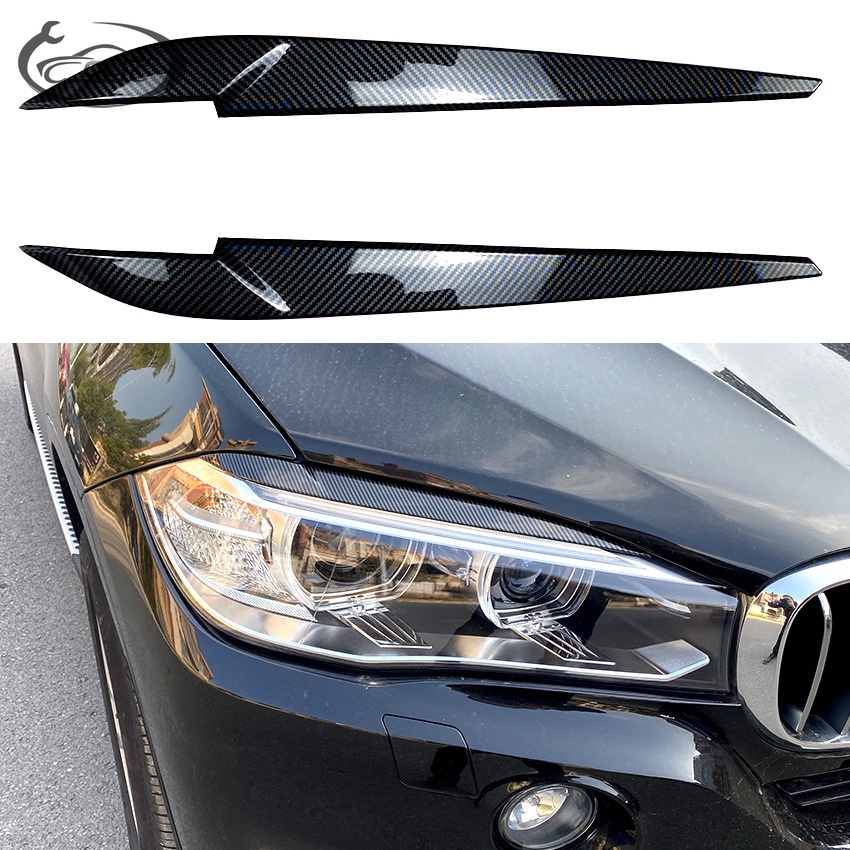 適用BMW 寶馬X5 F15 X6 F16 2014-2018 前大燈燈眉車貼外飾改裝