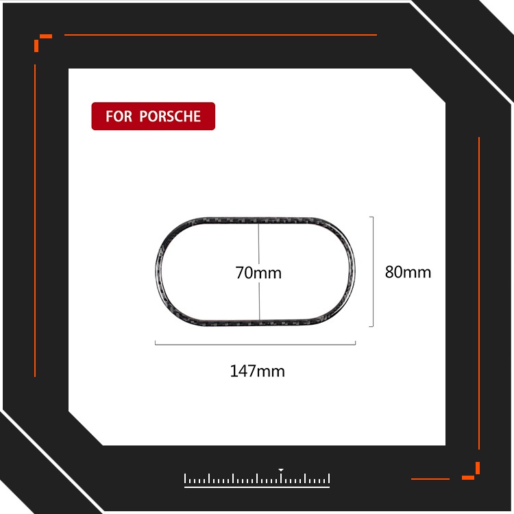 適用保時捷卡宴 MACAN碳纖維啟動大燈開關鑰匙孔裝飾汽車改裝配件
