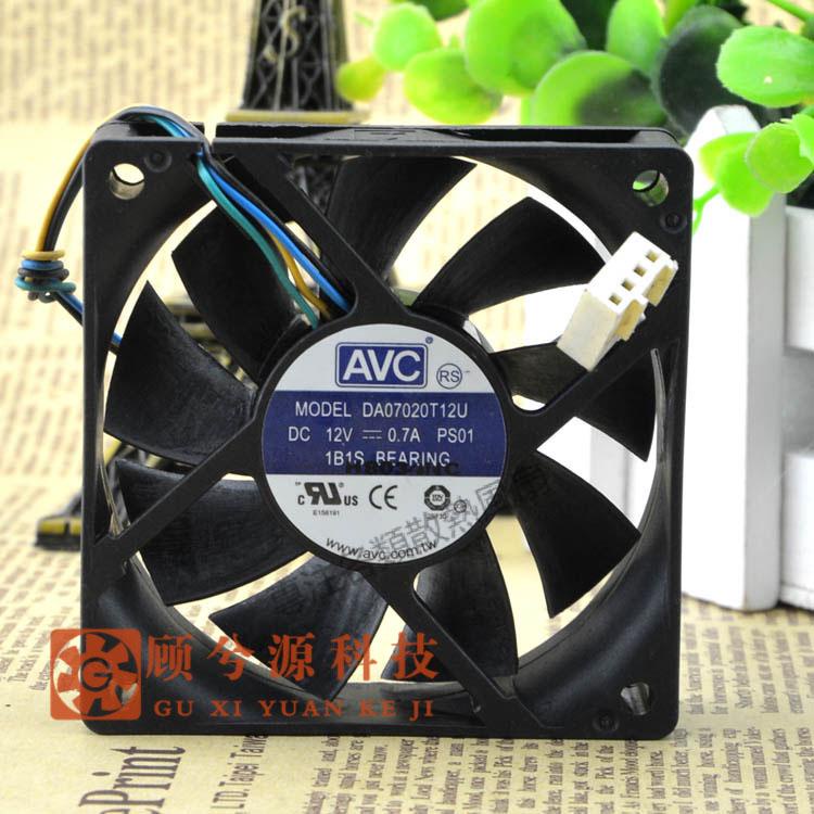 【專註】AVC DA07020T12U 7020 12V 0.7A 7cm 4線溫控 大風量 CPU機箱風扇