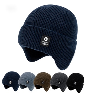 護耳羊毛毛線帽男女刷毛針織帽冬季保暖護耳帽子