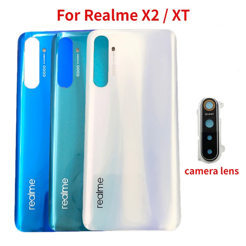 Realme X2 XT RMX1991 後玻璃 1992 1993 RMX1921 後電池蓋後門外殼更換相機鏡頭