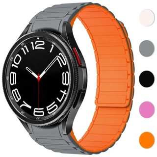 SAMSUNG No Gaps 矽膠錶帶運動錶帶兼容三星 Galaxy watch 6 Classic 43mm 47m