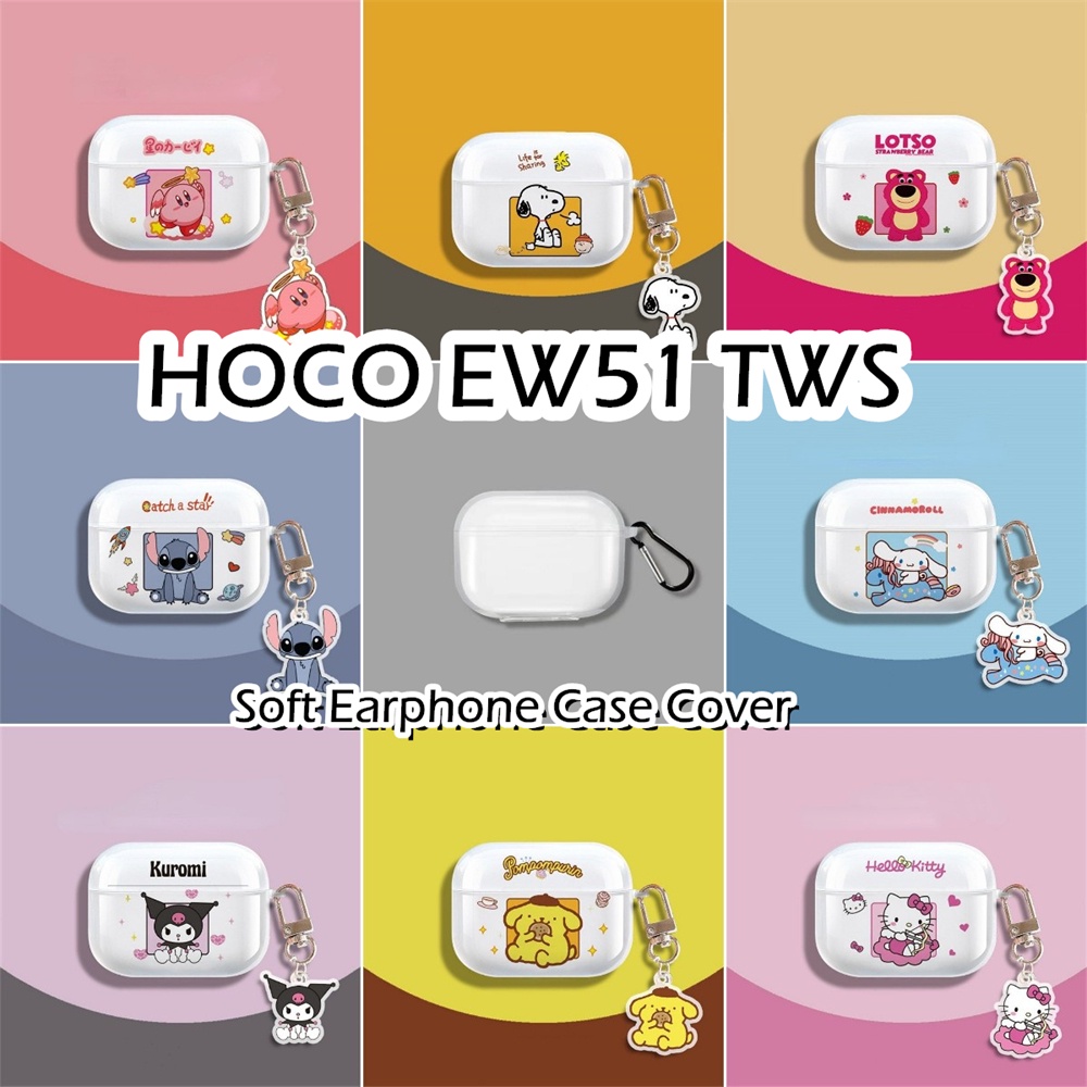 【現貨】適用於 Hoco EW51 TWS Case 透明卡通軟矽膠耳機套外殼保護套