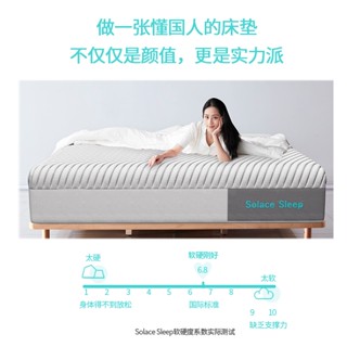 Solace Sleep 床墊席夢思藍色記憶棉盒子軟墊家用卷包壓縮彈簧