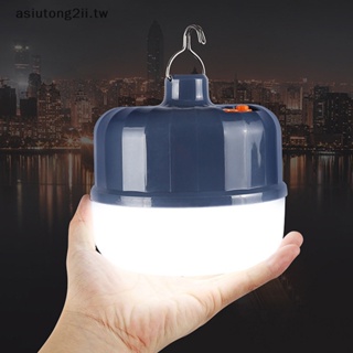 [asiutong2ii] 60w 超級燈泡 LED USB 可充電帶掛鉤應急燈泡,適用於戶外野營燒烤家用便攜式帳篷燈