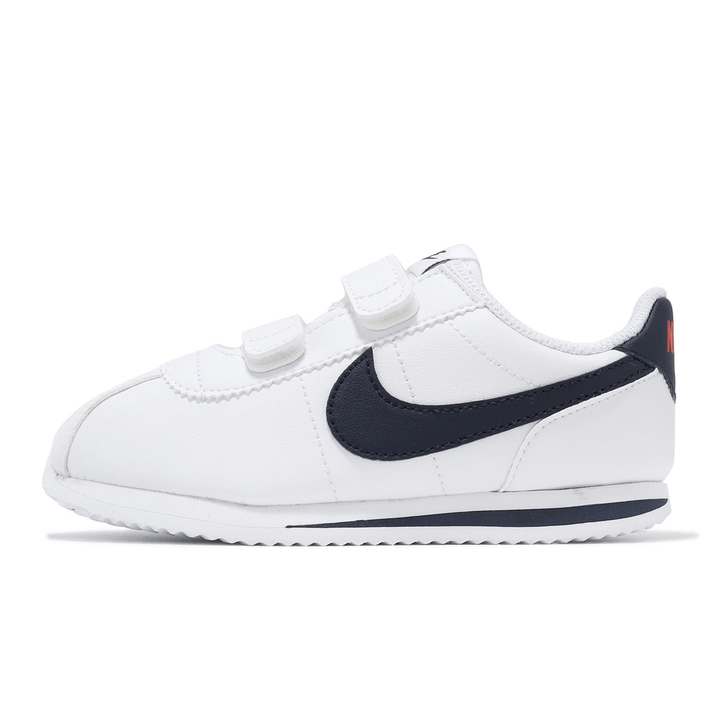 Nike 童鞋 Cortez Basic 白 深藍 小童鞋 幼童 阿甘鞋 魔鬼氈 【ACS】 904769-106