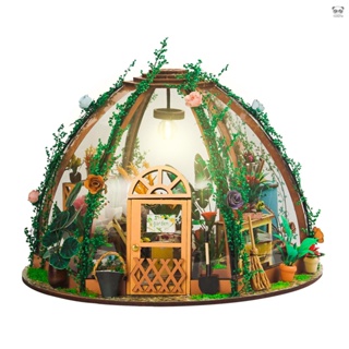 TSZH217 DIY星空花房小屋 木質小房子建築模型 兒童拼裝玩具 耶誕禮物 （不帶電池）
