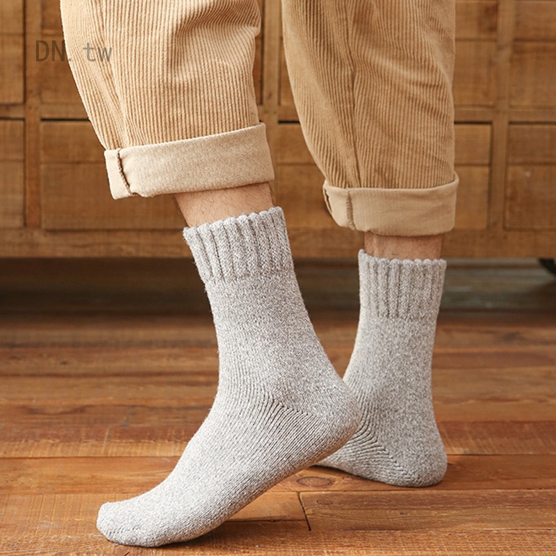 羊毛襪 冬季新品民族風男士加厚毛圈保暖襪 超厚毛巾底男襪子