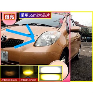 YARIS魚眼h4燈炮 Nissan小鴨聚光版led燈 YARIS聚光超白光大燈LED燈炮 裕隆MARCH大燈魚眼