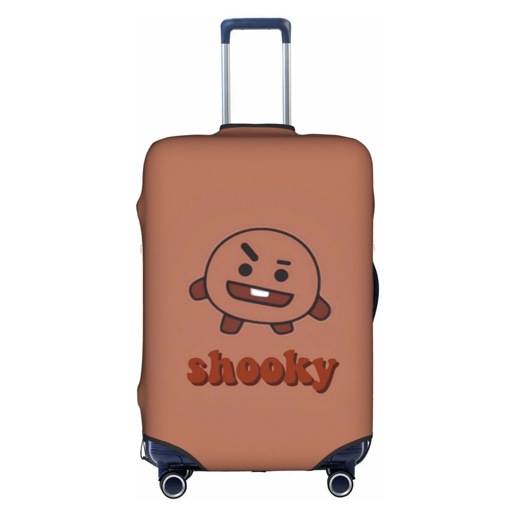 Bts BT21 SHOOKY 行李套可水洗手提箱保護套防刮手提箱套適合 18-32 英寸行李箱