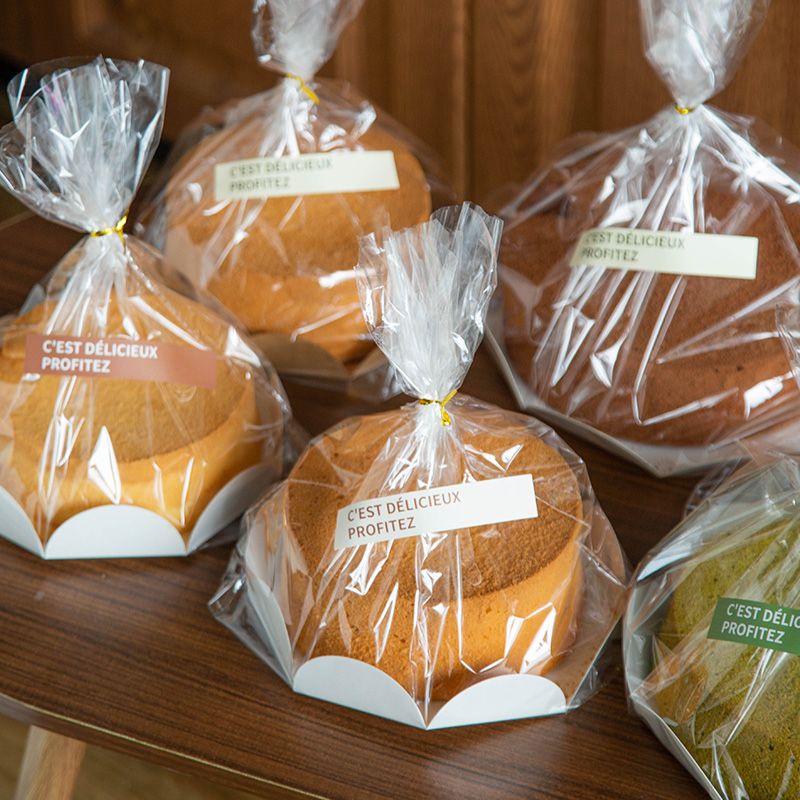 🔥台灣新款熱賣🔥 6寸六8寸戚風蛋糕包裝袋盒 紙蛋糕胚盒子 烘焙吐司面包透明打包袋子
