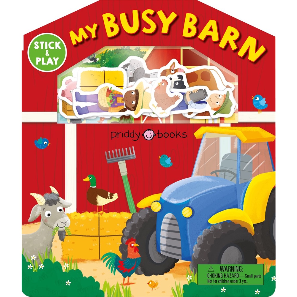 Stick and Play: My Busy Barn (with Reusable Play Stickers)(硬頁書)/Roger Priddy【禮筑外文書店】
