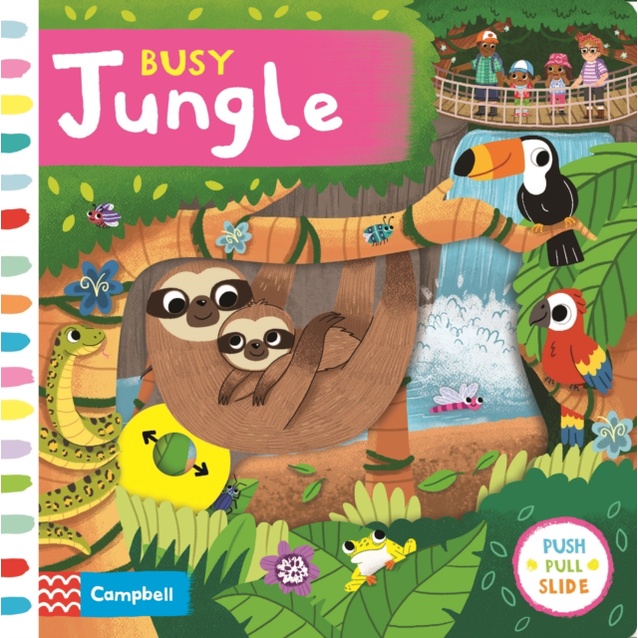Busy Jungle (硬頁推拉書)(硬頁書)/Campbell Books Busy Books 【三民網路書店】