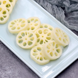 6 件人造蓮藕片模型假 PVC 蔬菜片模型用於廚房家庭派對裝飾