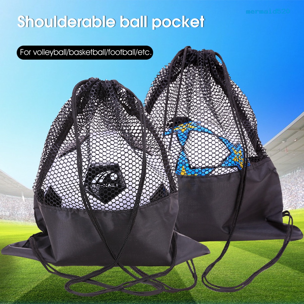 【攀登者】單個裝球網兜背包便攜收納袋可裝足球籃球5號球7號球束口背包