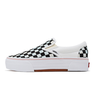 Vans 休閒鞋 V98CF CHKY Slip On 黑白 藍 棋盤格 厚底 懶人鞋 男女鞋 6344580002