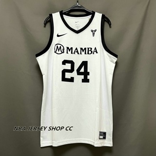 男子新 NBA 布萊恩特 #24 Kobeˉbryant 曼巴學院科比球衣 Swingman 熱壓白色