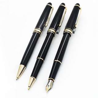 豪華163萬寶龍原子筆鋼筆用於書寫黑色樹脂辦公用品MB文具