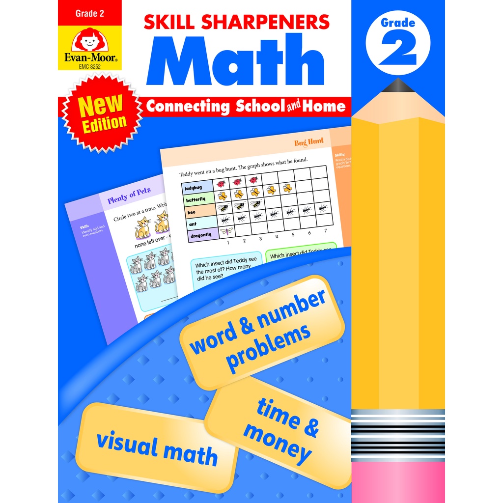 Skill Sharpeners Math, Grade 2 (Updated, with QR code downloadable teacher guide)/Evan Moor【三民網路書店】