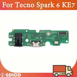 Tecno Spark 6 KE7 充電器底座端口插座插孔插頭連接器充電板充電排線