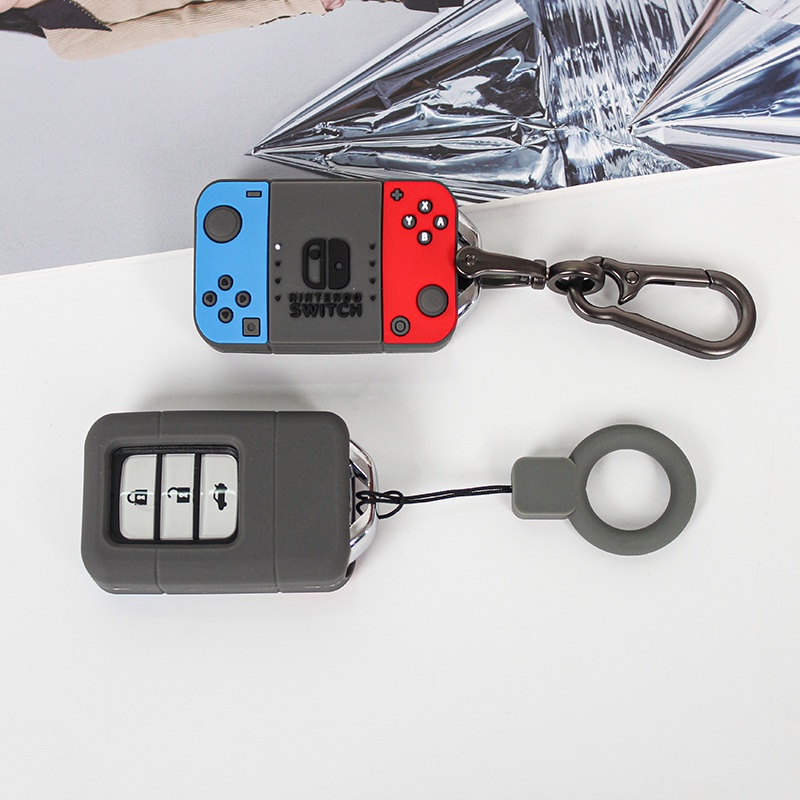 Xm-honda 汽車鑰匙套適用於本田思域 CRV BRV 城市雅閣 2014 至 2020 鑰匙包無鑰匙智能進入鑰匙