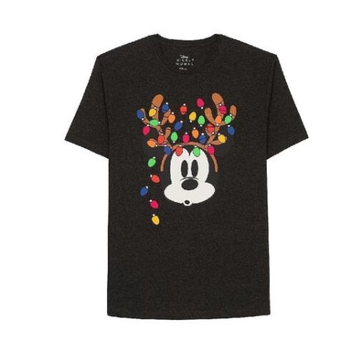 迪士尼米老鼠男式聖誕襯衫短袖尺寸 3XB 全新帶標籤